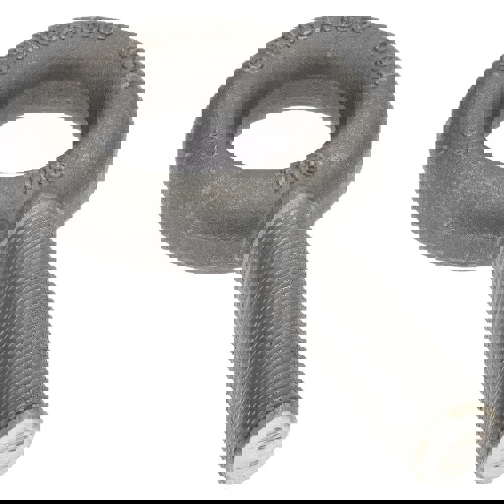 Fixed Lifting Eye Bolt: Without Shoulder, 7,000 lb Capacity, 7/8-9 Thread, Grade C-1035 Forged Steel